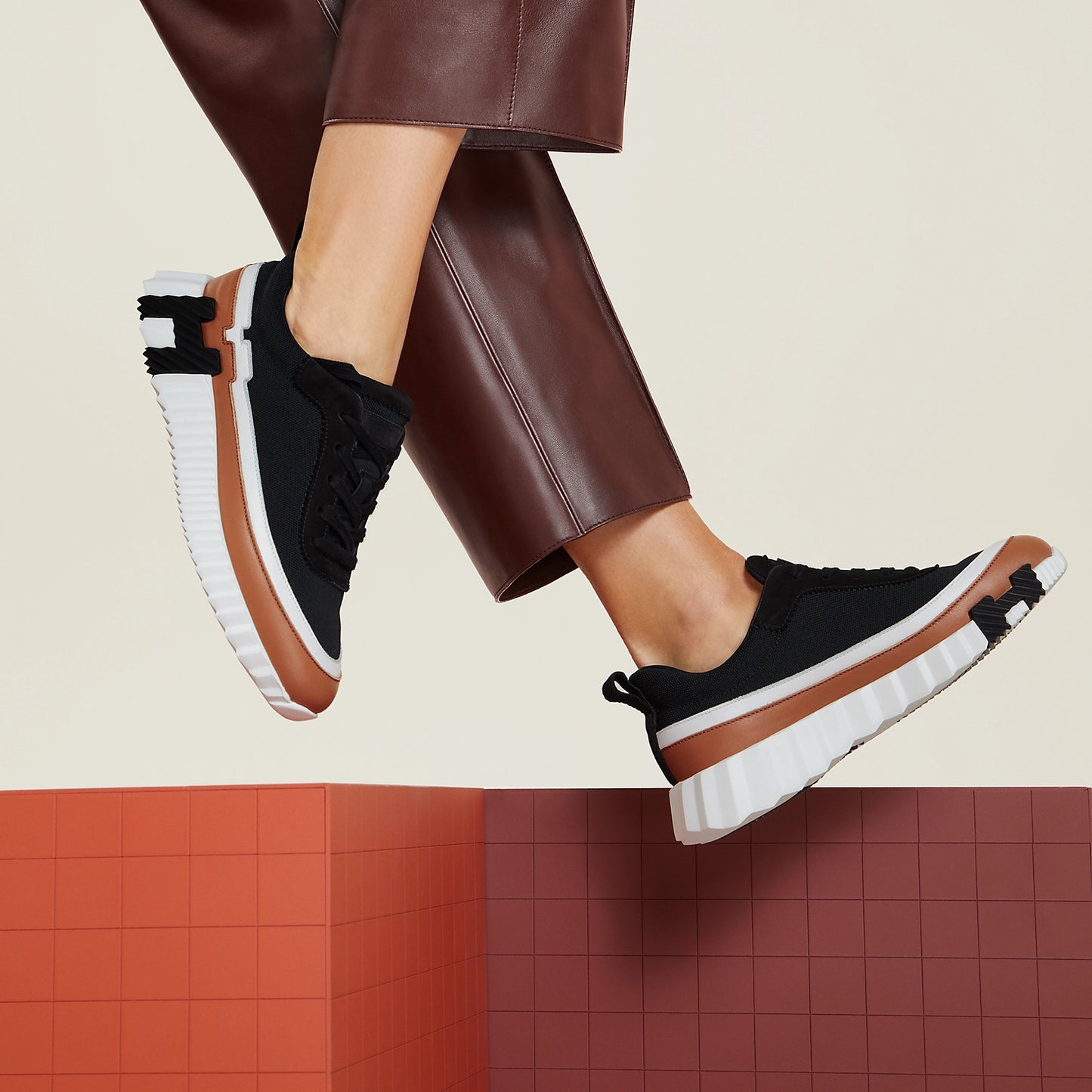 HERMES SNEAKERS Genuine Leather